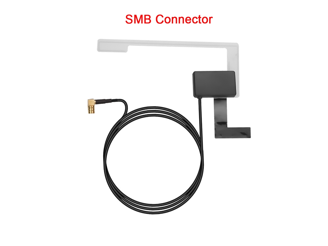 Antena Ativa Universal Para Veículo Com Conector Sma De 12v, Compatível Com Dab, Smb E Rádio Digital Sma Para Carro, Com Amplifica Aquaforge