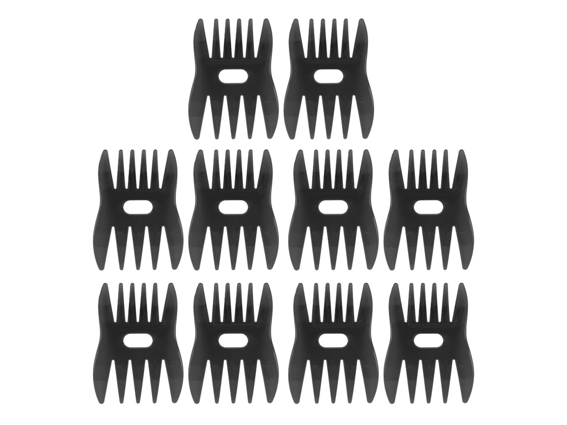 Pente pequeno de dentes largos de dupla face 2026 para homens, pente para estilizar cabelo de barbeiro, 10 unidades, preto transparente