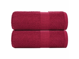 Vidaxl Toalhas De Rosto Frogn 2 Peças Bordeaux 30x30 Cm 360 G/m²