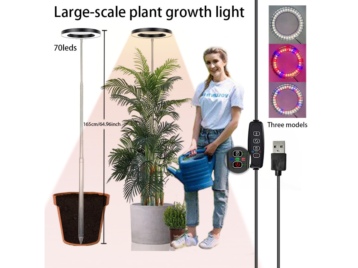 Lâmpada Led De Espectro Completo De 6 Polegadas Para Cultivo - Ideal Para Plantas De Interior E Suculentas, Branca.