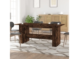 Vidaxl Mesa De Jantar 180x90x76 Cm Derivados Madeira Carvalho Fumado
