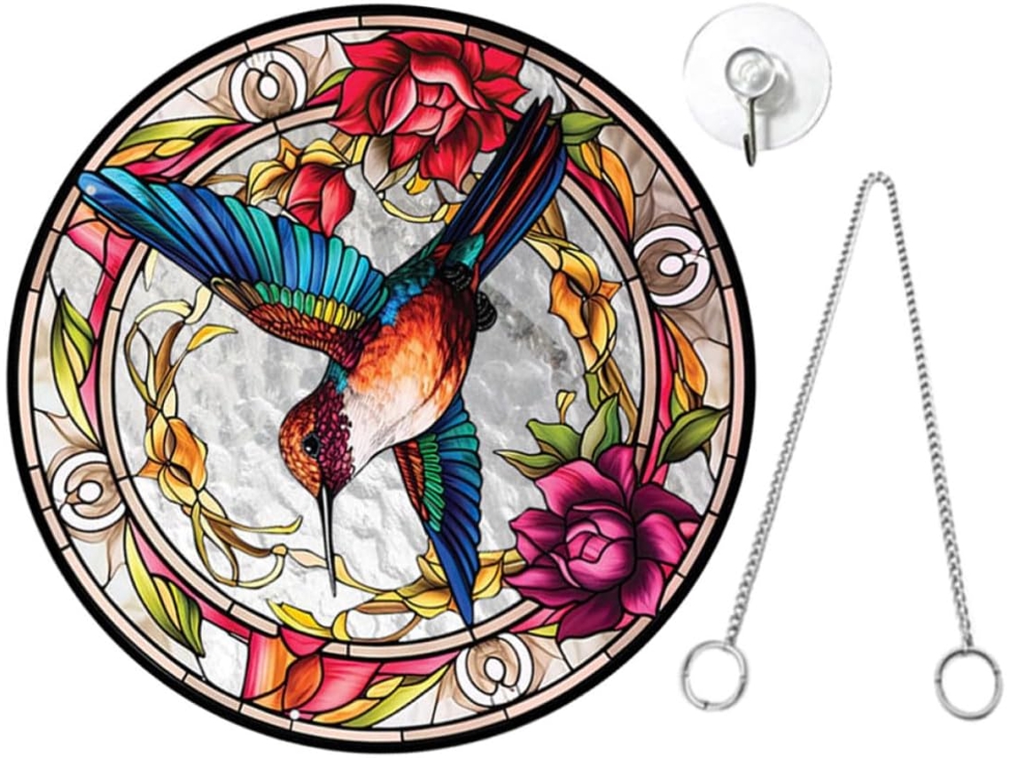 Figura Suspensa em Acrílico para Pendurar na Janela, Feita de Material e com Corrente de Ferro de 40 Cm. para Decoração CHABERLU