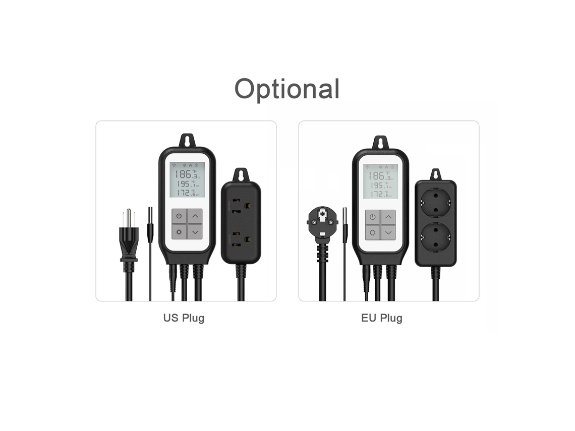 Termostato Inteligente WiFi Digital, Controle de Temperatura, Aquecimento e Resfriamento, App, Incubação, Criação, Estufa S/MARCA