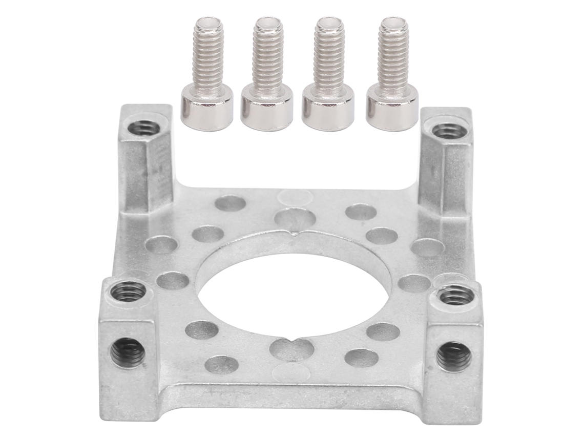 Suporte de motor quadrado Zinco (fácil instalação, 4 eixos M4 x 0,7 mm)
