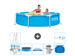 Piscina com Estrutura Redonda 244x51 Cm 8 peças S20395 INTEX