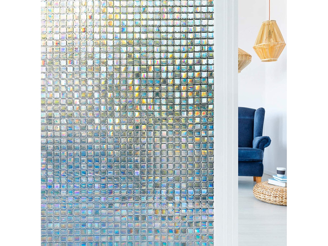 Película Para Vitral, Com Aderência Estática E Padrão De Mosaico
