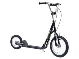 Scooter Infantil 16 Polegadas (pneumático, Freio de Mão, Ajustável, Preto, 5+ Anos)