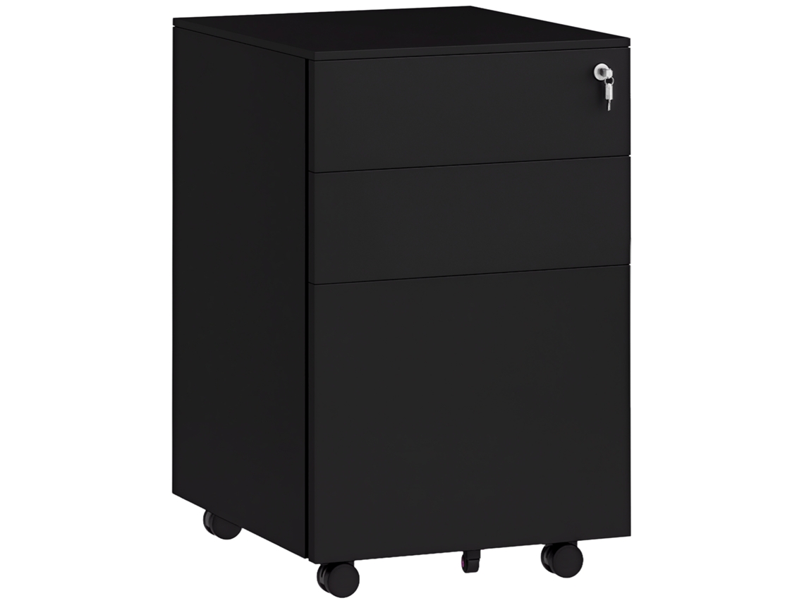 Arquivo de Gavetas com Trava 37x43,5x60cm Preto S/MARCA