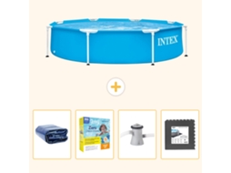 Intex Piscina Com Estrutura Redonda - 244x51 Cm - 5-peças Scb10