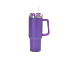 Caneca Térmica de Viagem com Parede Dupla, 1200 Ml (40 Oz), com Alça e Canudo. MDUG (violeta)