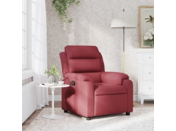 Vidaxl Poltrona Reclinável Tecido Vermelho Tinto