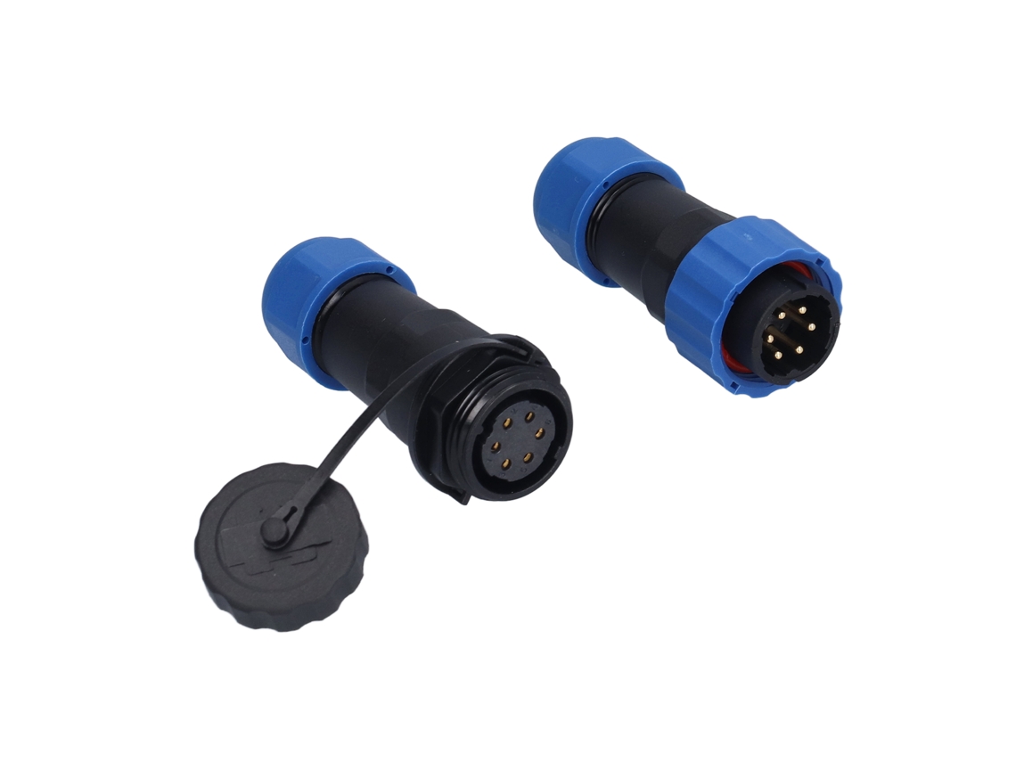 Conector Avião Plug Socket Ip68 380v Sp206 Pino