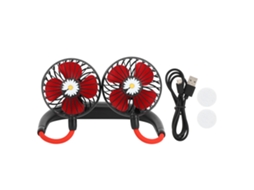 Ventilador de Pescoço Portátil Usb 3 Velocidades Recarregável Preto