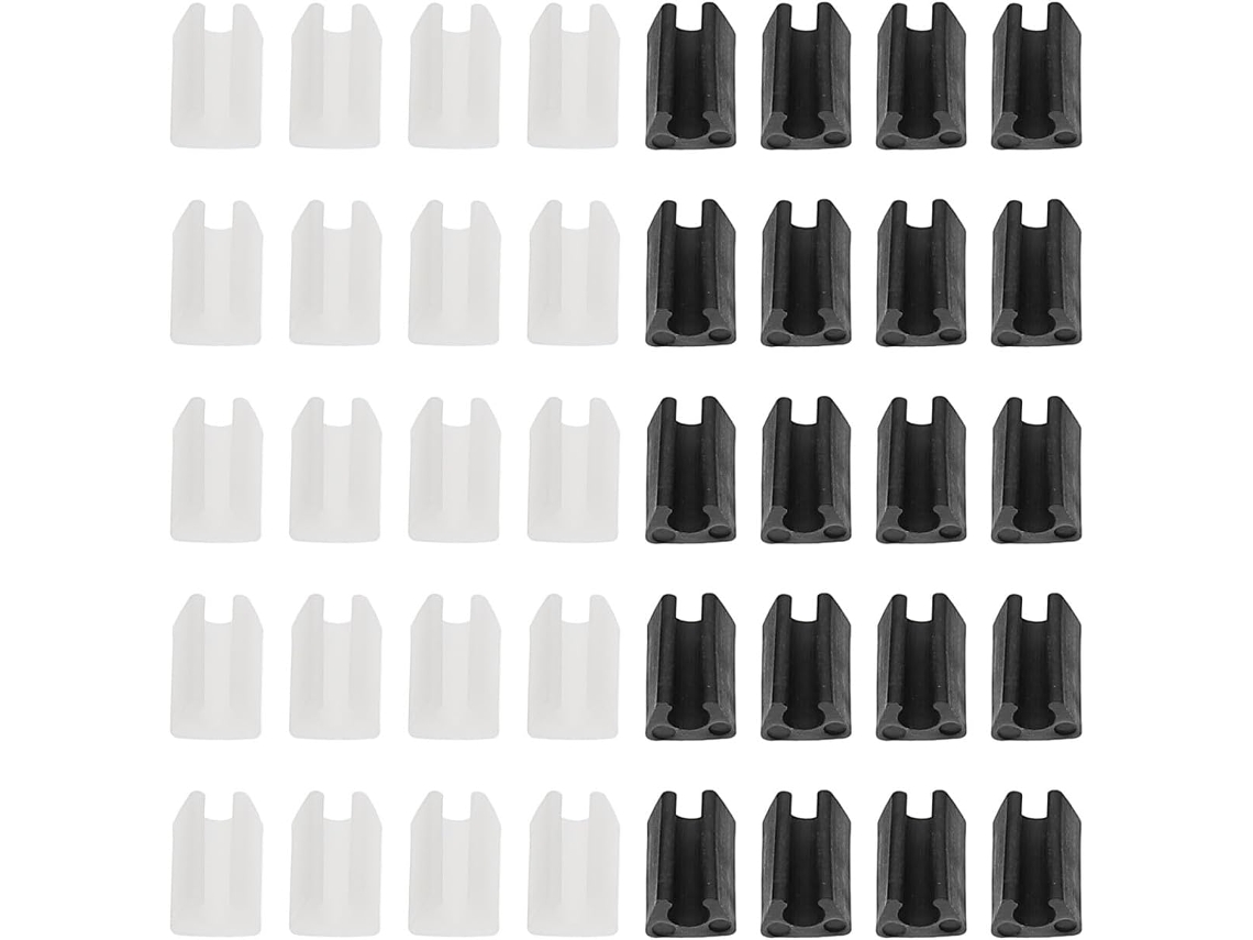 Capas Protetoras Operitacx Para Pés De Cadeiras E Mesas, 6mm De Espessura, Conjunto De 40 Peças, Preto E Branco, Capas