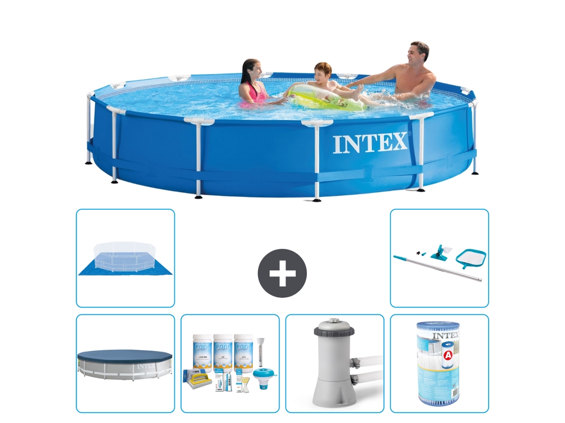 Intex Piscina Com Estrutura Redonda - 366x76 Cm - 7-peças S31550