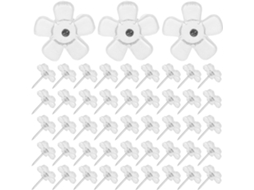Coheali 200 Unidades de Tachinhas de Plástico Transparente com Design Floral Elegante, Portáteis E Decorativas Para Quadros