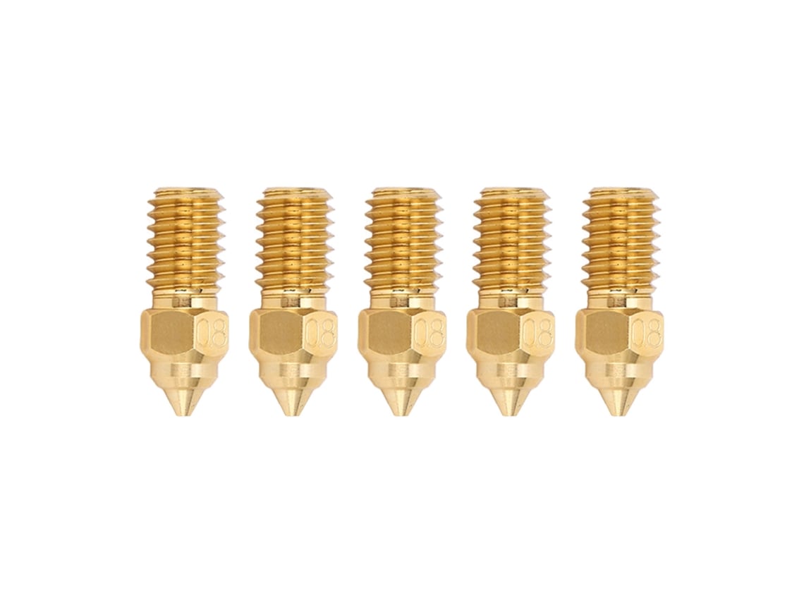 Peças Bico Extruder 3d De Latão M6 Para Impressora 3d End 5 S1 End 7 1.75mm 0.8mm