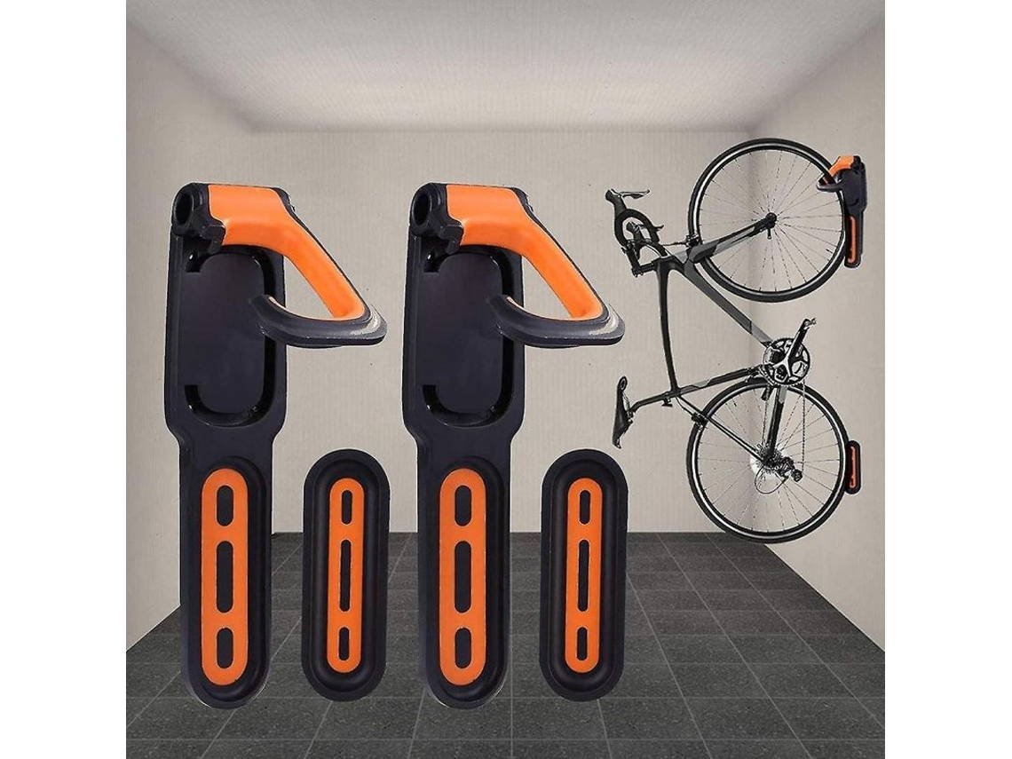2026 soporte de Bicicleta Mural com Revestimento de Borracha, para 2 Bicicletas, Ajustável, Economiza Espaço, Interior e Exterior