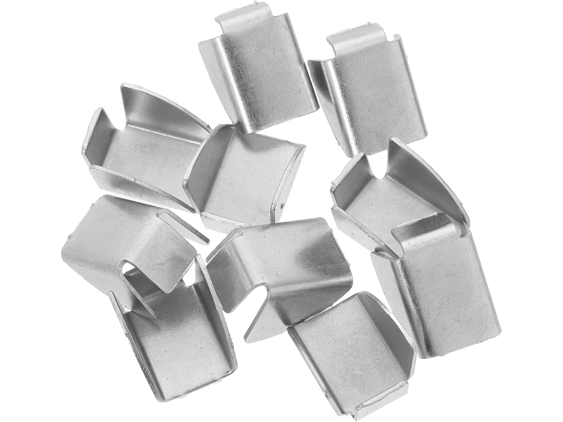 Clips metálicos Luxshiny para prateleiras, 10 peças, suportes resistentes, 10 mm de espessura, adequados para guarda-roupas.