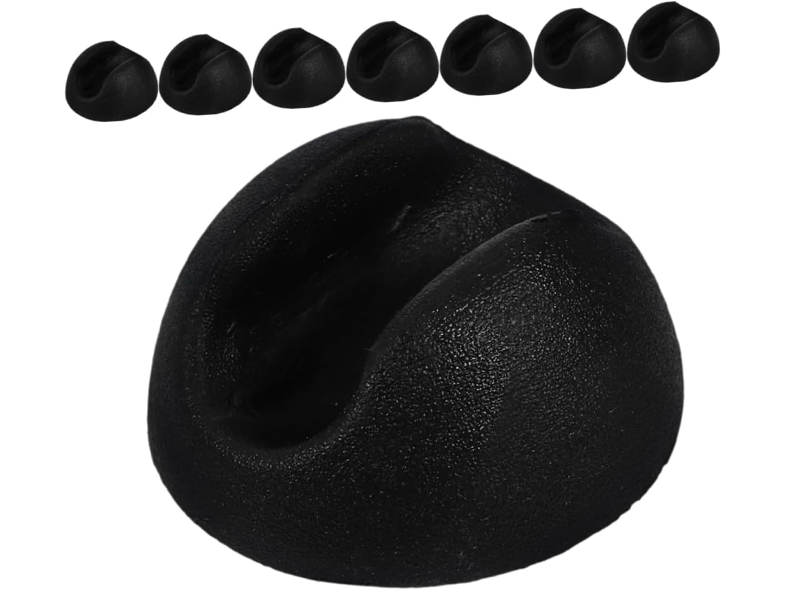 Conjunto De 8 Protetores Pvc Pretos Para Pés Mesa Com Estrutura Arame 10a 12mm