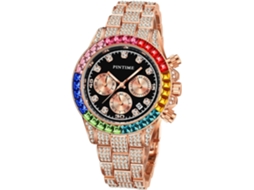 Lurelia Relógio De Pulso, Data/calendário, Detalhes Com Strass, 4555mm, 30 Mm, Aço Inoxidável, Prata