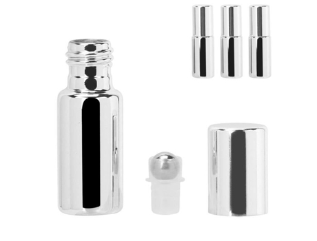 Garrafa De Vidro Com Bola Rolante 3 Peças Garrafa De Rolo De Perfume Em Vidro Profissional Rolo De Óleo Akozon