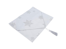 2026-mantel De Mesa Com Design De Copo De Neve E Franja Longa 78,7 Polegadas Para Decoração De Natal