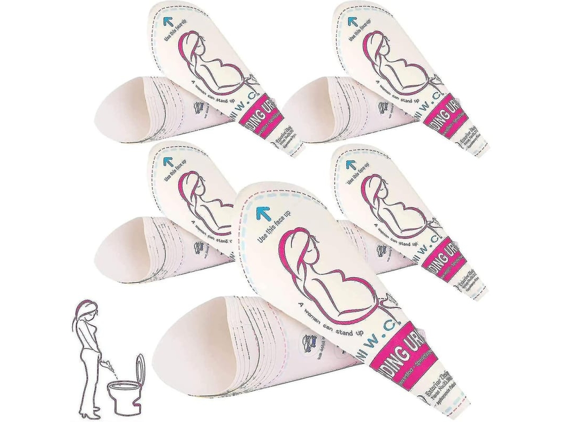 60 Peças Dispositivo Urinário Feminino Descartável, Funil Para Urinar Feminino Portátil