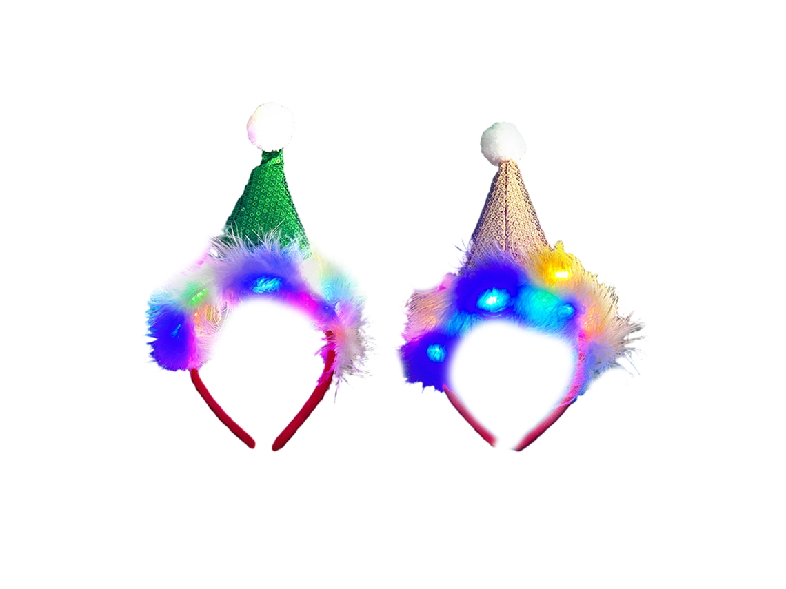 Tiaras de Natal Led Chapeuzinho de Rena Luminosa para Festivais NEVEANCE