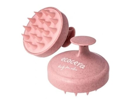 Escova De Massagem Para Couro Cabeludo Ecocera Medi Rosa