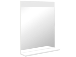 Espelho Casa de Banho Mdf e Vidro Cor Branco 50x12x60 cm Homcom