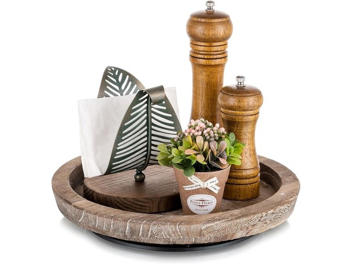Plataforma De Rotura Prato De Madeira - Decorativo E Rústico - 1 Unidade