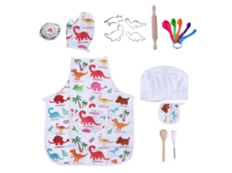 Primerox conjunto de Chef de Confeitaria para Crianças Avental Dinossauro Brinquedos de Role Play na Cozinha