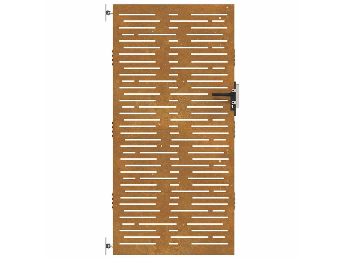 Portão de Jardim VIDA XL Aço Corten Design Quadrados (85x175 cm)