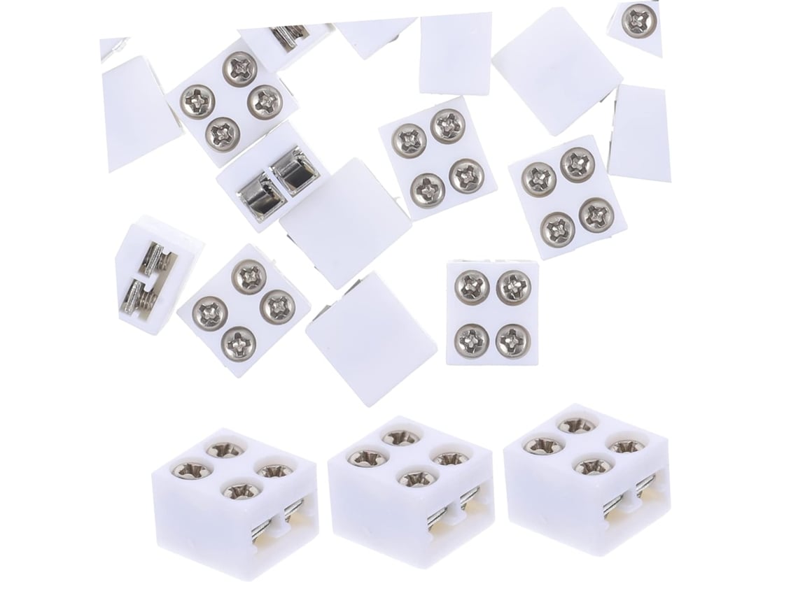 Conjunto de 50 Conectores Led Mm Brancos SFUSHOS