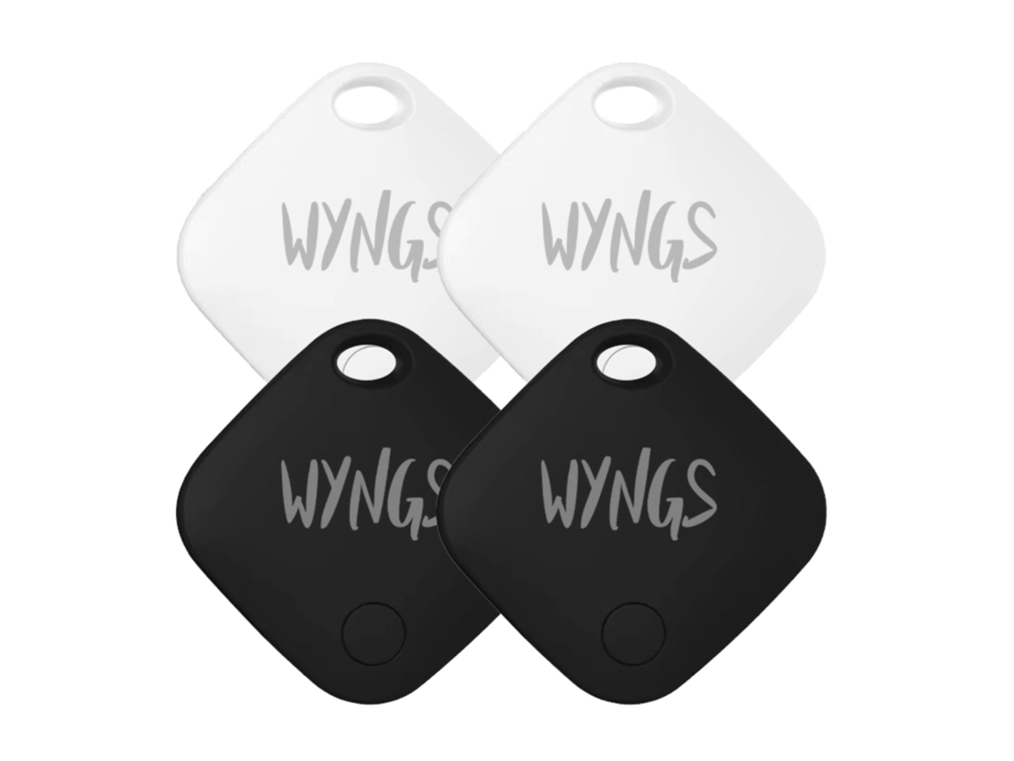 Wyngs Smart Air Tag, Localizador De Chaves (compatível Apenas Com Iphone) - Preto/branco - Conjunto De 4