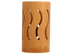 Escorredor de pratos de bambu, porta-utensílios de cozinha premium, balde de utensílios prático.