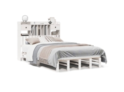 Bookcase Bed, Bookcase Beds Vidaxl Branco Madeira De Pinho (135 X 190 Cm)