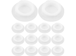 Artibetter Tampas De Silicone Brancas, Textura Macia E Formato Arredondado Para Cofrinhos, Pacote Com 20, Vedação