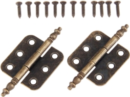 2 Dobradiças Com Cabeça De Coroa Em Bronze Antigo, 6 Furos, Para Decoração De Caixas Joias E Presentes, 70x 35mm