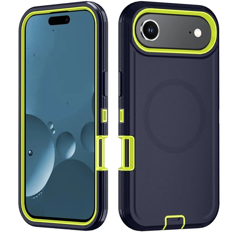 (turquesa, Iphone 15 Plus) Capa Protetora Híbrida De Três Camadas, À Prova De Choque.