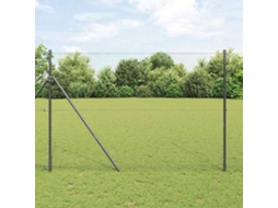 Vidaxl Fixação Para Cerca Hexagonal No Chão 25 X 1,6 M Cinzento Malha