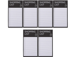 Conjunto de 3 ímãs para geladeira com lista de compras e 2 listas de itens. Bloco de notas magnético para lista de compras.