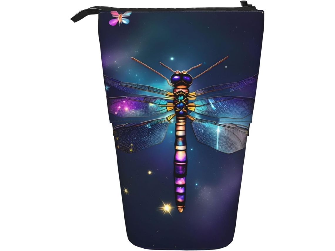 Animal Case Trousse Crayons Télescopique Galaxy Dragonfly Print Fournitures Boite Crayon Multifotionnel