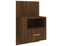 Wall-mounted Bedside Cabinet, Wall-mounted Bedside Cabinets Vidaxl Marrom Madeira Processada (n/a)