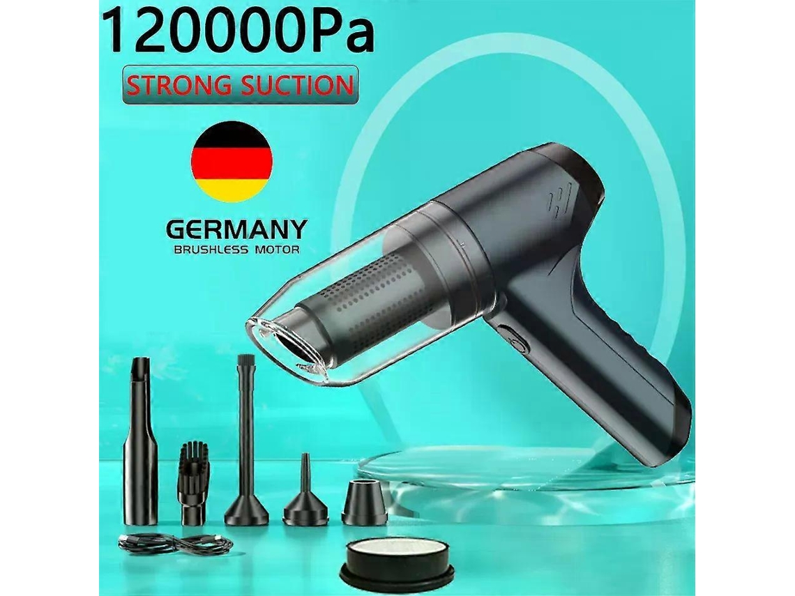 Aspirador De Pó Portátil Sem Fio Para Carro 120000pa, Robô Aspirador De Pó Recarregável Para Carro, Portátil, Para Casa, Grande S Aquaforge