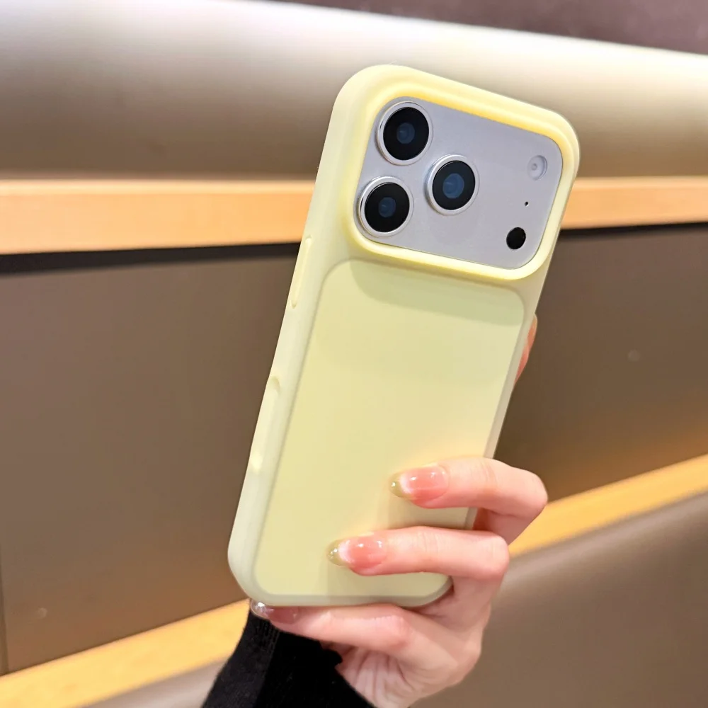 (iphone 17 Amarelo) Capa De Celular Em Cores Vibrantes, Com Estrutura Protetora De Silicone Macio À Prova De Choque.