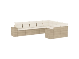 Garden Sofa Set, Garden Sofa Sets Vidaxl Bege Rattan / Vime (n/a)