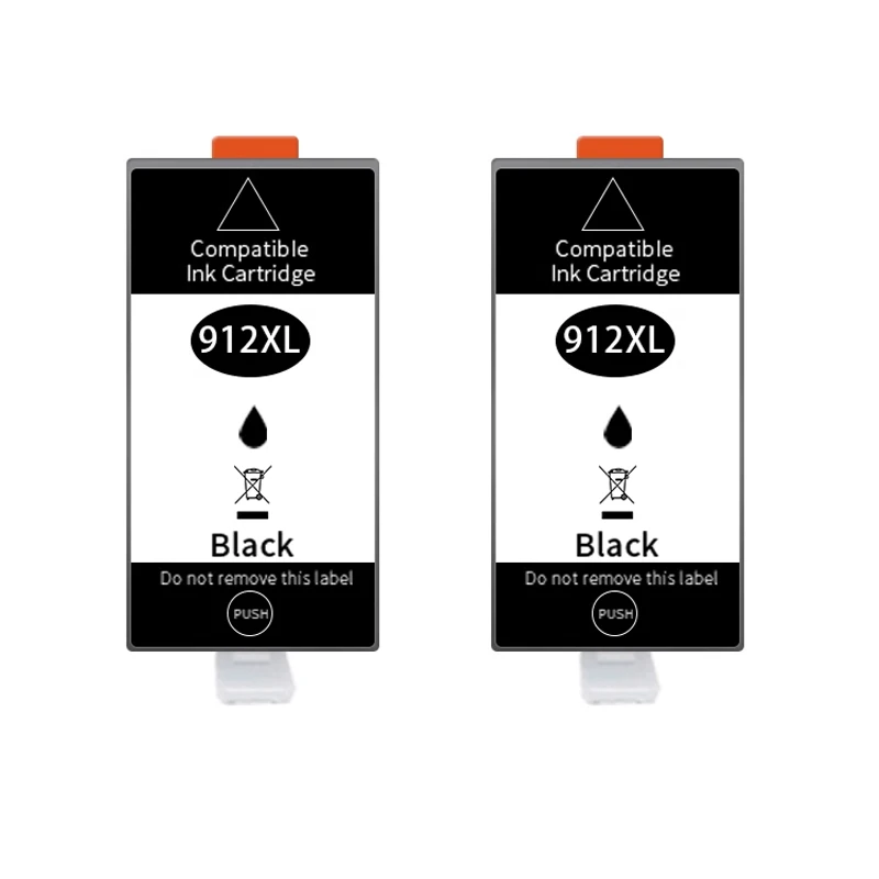 2 Tinteiros Nº 912xl 912 para Impressoras Hp Officejet 8010, 8012, 8013, 8014, 8015, 8017, 8018, 8020, 8022, 8023, 8024, 8025, 8026, 8028 e 8035 MDUG