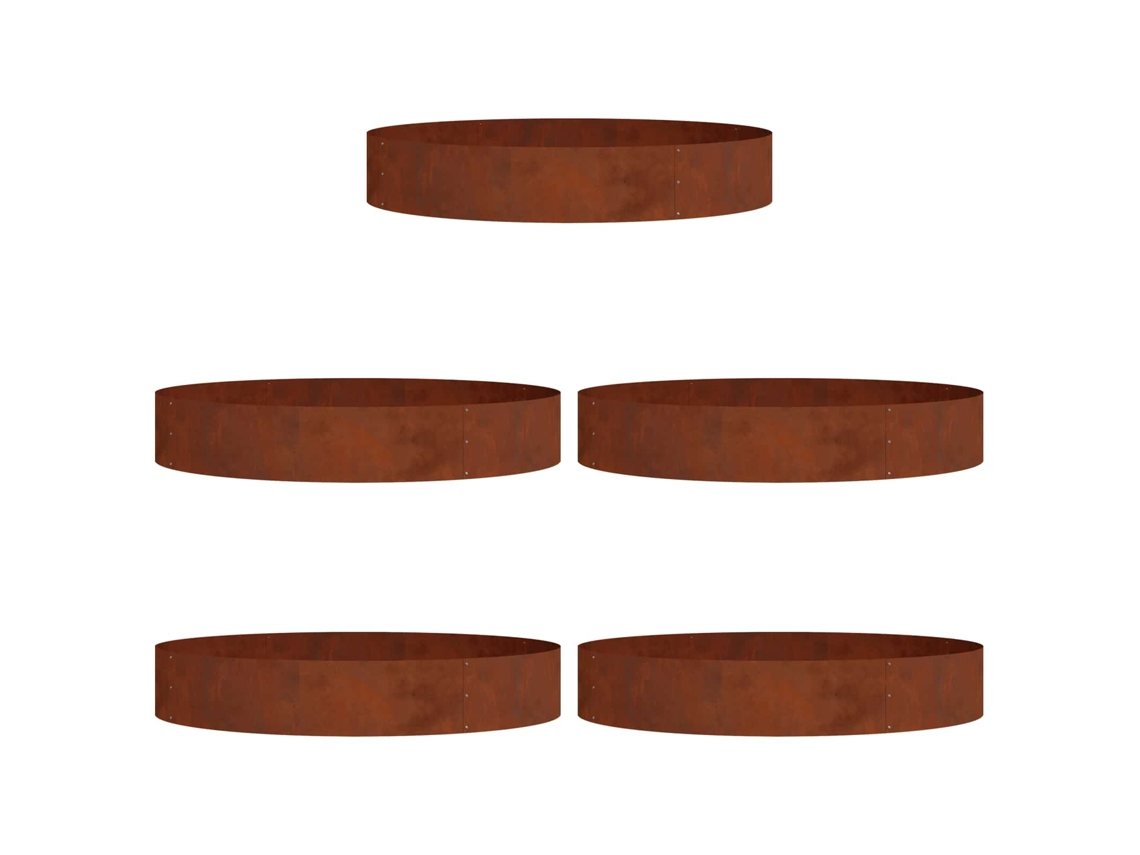 Anel Vaso 5 Pcs - Floreira Marrom 120 X 120 X 20 Cm HARLANV1